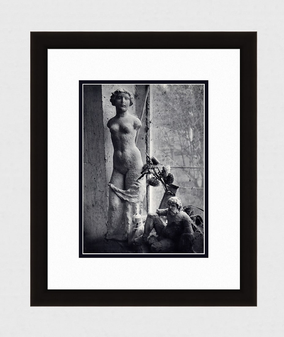 Brassai Aristide Maillol's Studio VIII 1930's photogravure: Brassai. (Hungarian-French, 1899-1984). Aristide Maillol's Studio VIII. Antique Photogravure. 1937-1940. Excellent. Teriade. Draeger Freres. Approximately 16 x 20 inches. This piece has been professio