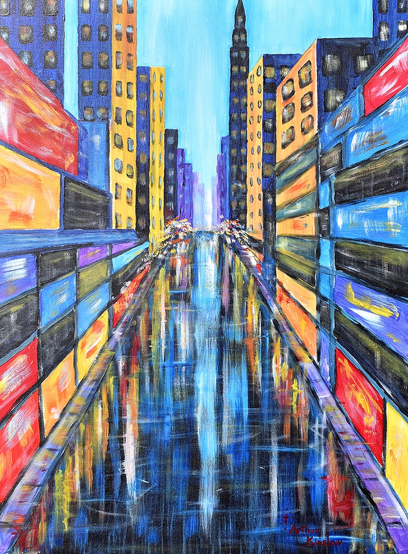 Arthur Kinslow Orginal Painting Reflections 36 x 48 Inches (1 of 3)