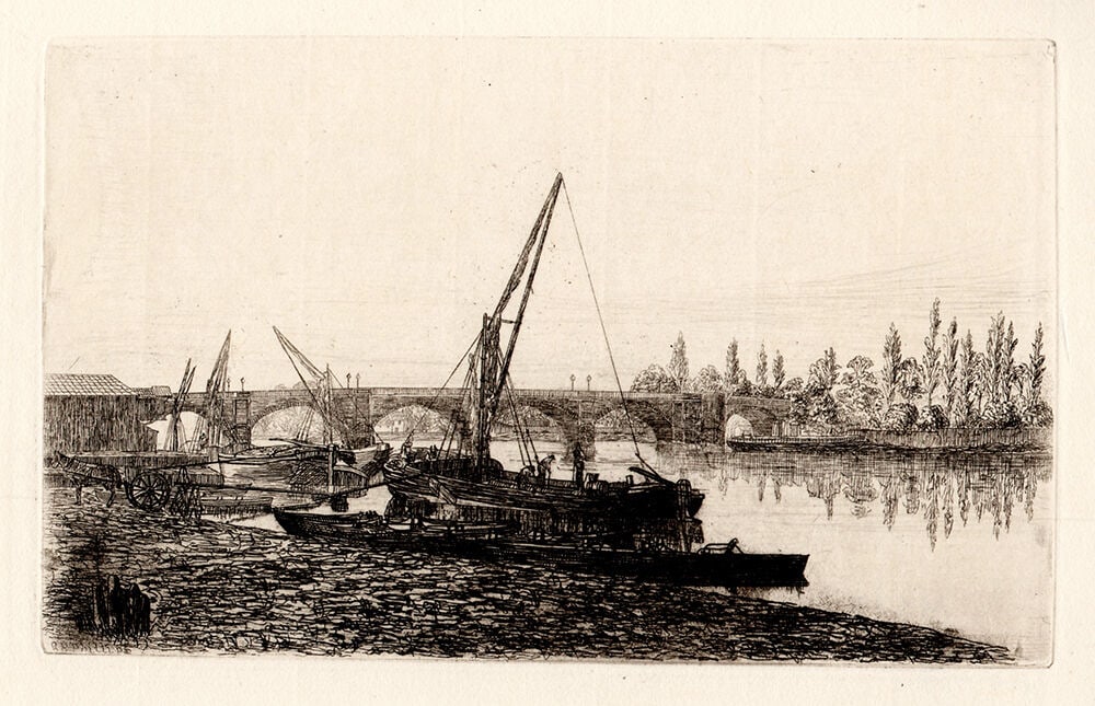 Lawrence Barnett Phillips Kingston on Thames 1875 etching (1 of 2)