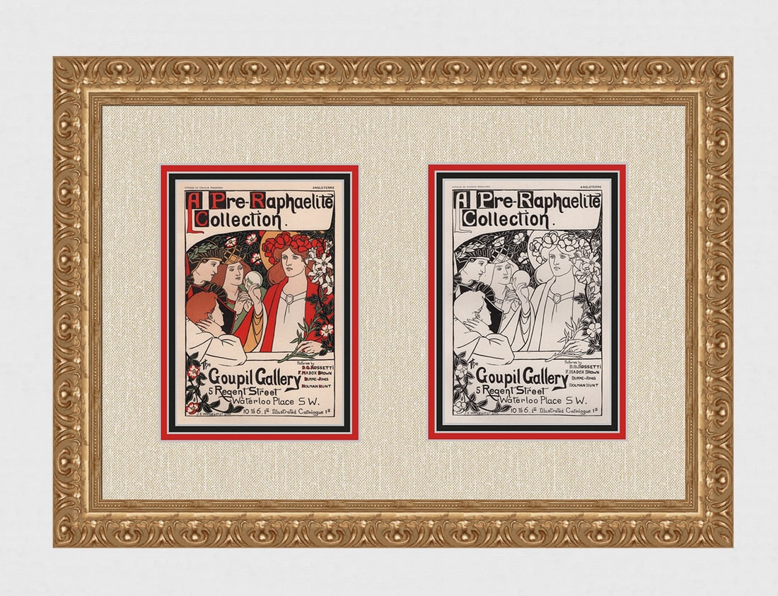 1897 Walford Robertson Goupil Gallery Lithograph one of 25 on Japon with Proof Framed (1 of 9)