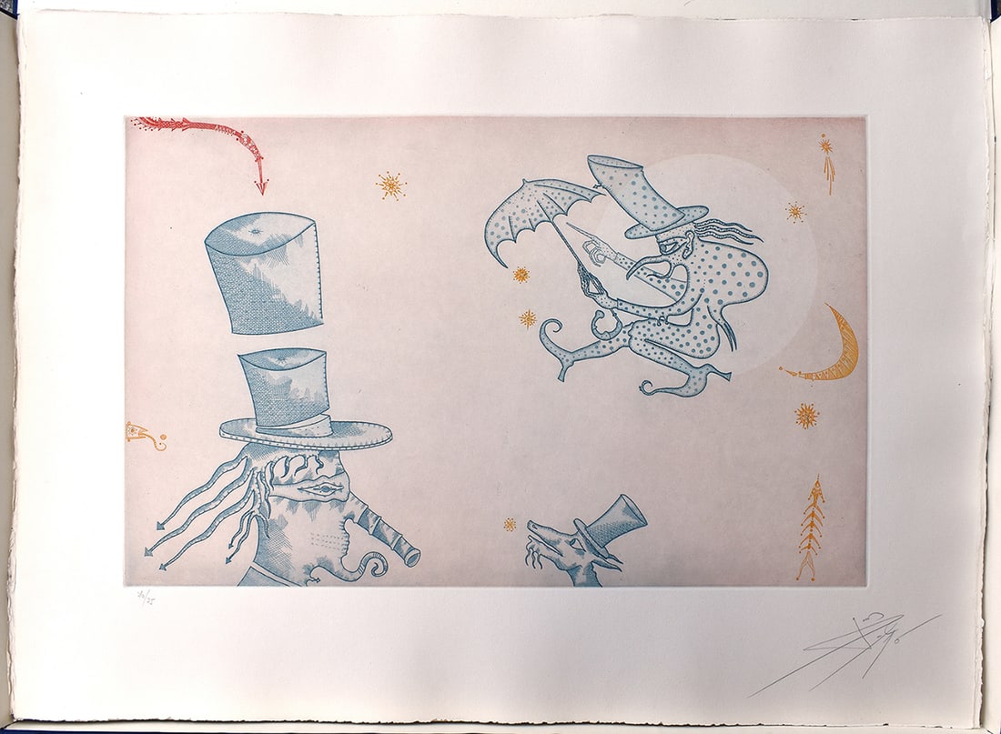 Joan Ponc 1975 Etching La Bruixa Signed Numbered: Joan Ponc (1927-1984). La Bruixa. Original Color Etching on Guarro Paper. Edition: 75. Year: 1975. Hand Signed and Numbered by the Artist. Condition: Excellent. Publisher: Poligrafa, S.A.