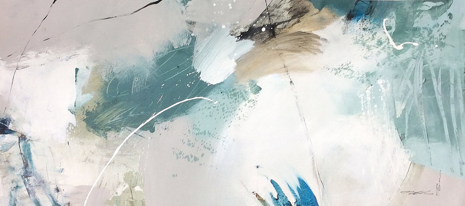 Natasha Barnes Original Painting 60 x 30 Imperial Mint (1 of 1)