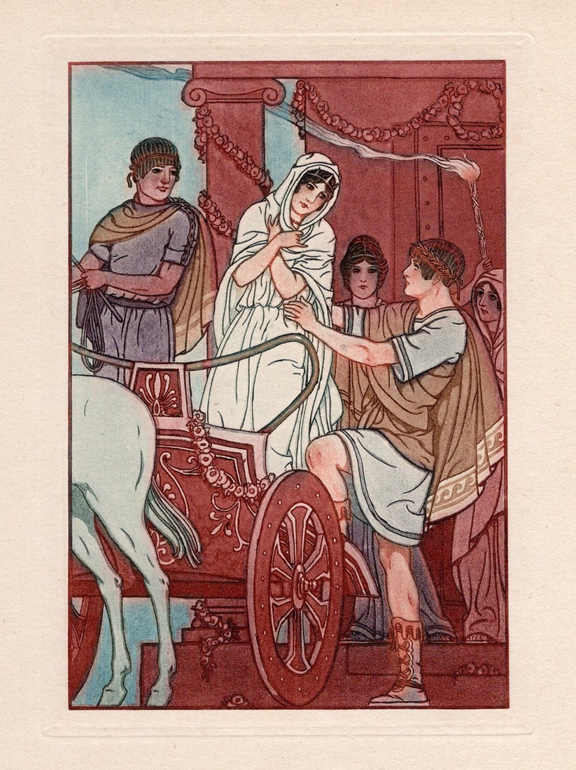 Joseph Kuhn-Regnier 1929 Color Engraving "The Young Princess" LIMITED Framed: Joseph Kuhn-Regnier (French, 1873 - 1940). The Young Princess. Original color aquatint engraving on wove paper. Year: 1929. Limited to 3300. Image Size 3 7/8 x 5 1/2 inches. Framed dimensions approxim
