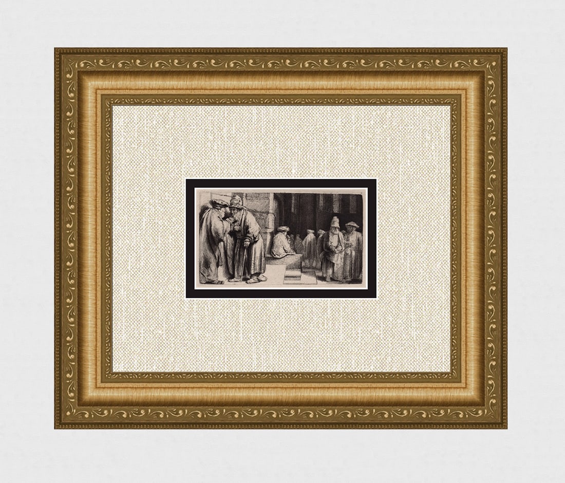1800s REMBRANDT B126 Synagogue Pharisees DURAND (1 of 4)