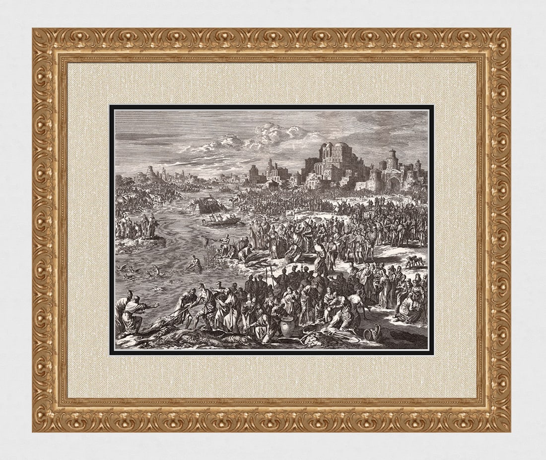 1747 Monumental Engraving Jan Luyken The First Plague Framed (1 of 5)