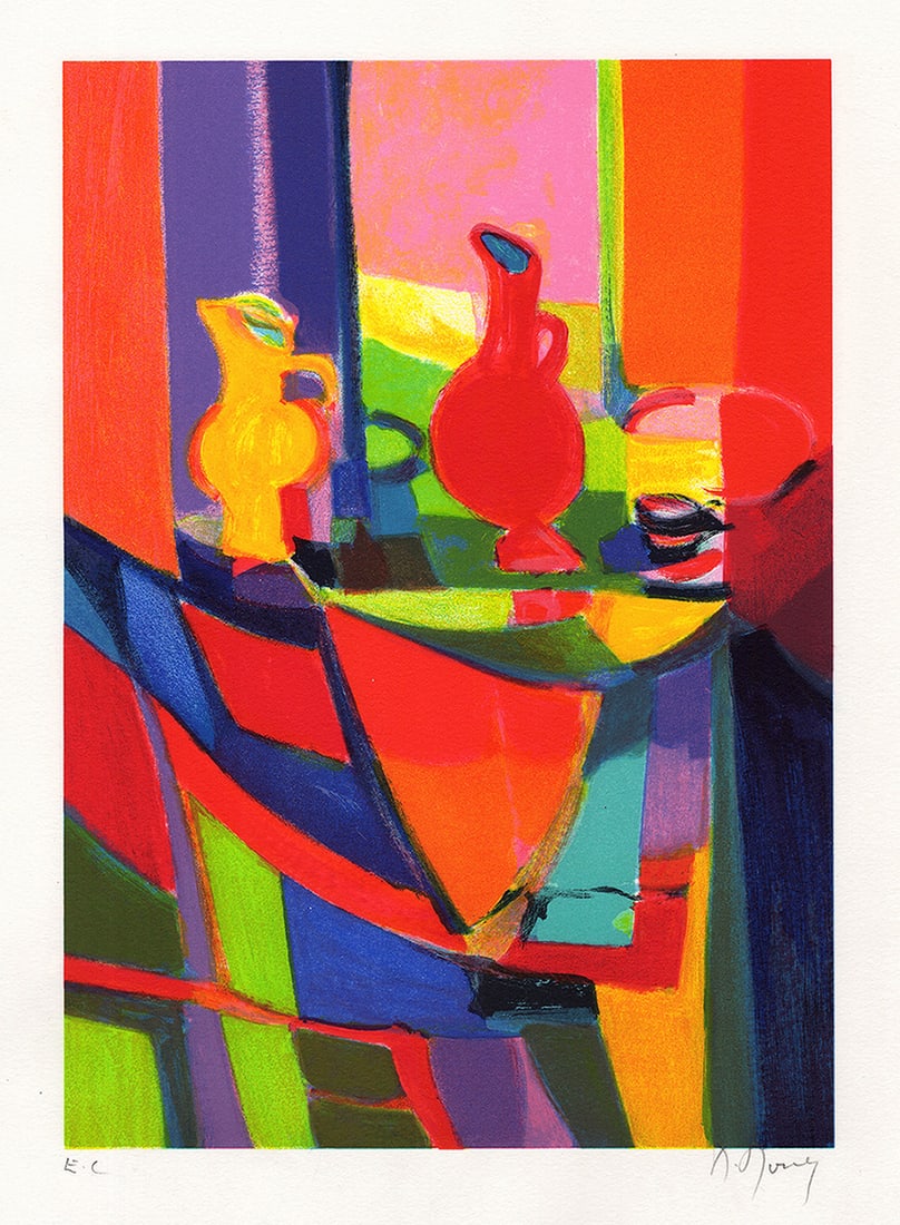 Marcel Mouly Hand signed Lithograph The Two Pitchers Printers Proof (1 of 3)