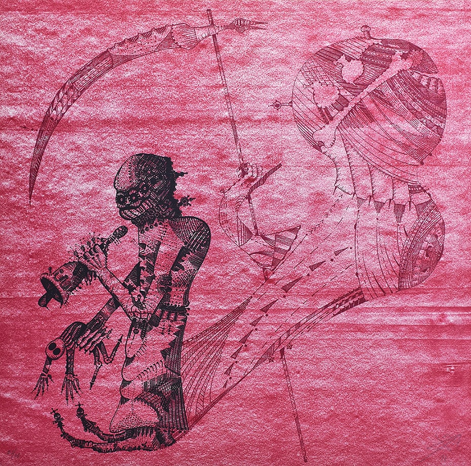 Joan Ponc 1974 Lithograph Exploration of the Shadow Signed Numbered: Joan Ponc (1927-1984). Exploracio de l'Ombra I (Shadow Exploration). Original Color Lithograph on Guarro Paper. Limited to an Edition of 75. Year: 1974. Hand Signed and Numbered by the Artist. Conditi