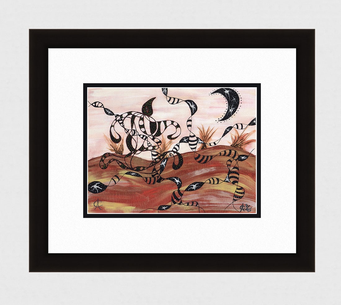 CONSTANTINE Original Signed Limited edition Moonlight: Alexander Constantine. Moonlight. Limited edition giclee on wove paper. 2014. Hand Signed by the Artist, lower right. Numbered from 95. Dimensions: Sight 7 7/8 x 10 5/8 inches. Framed dimensions: Appr