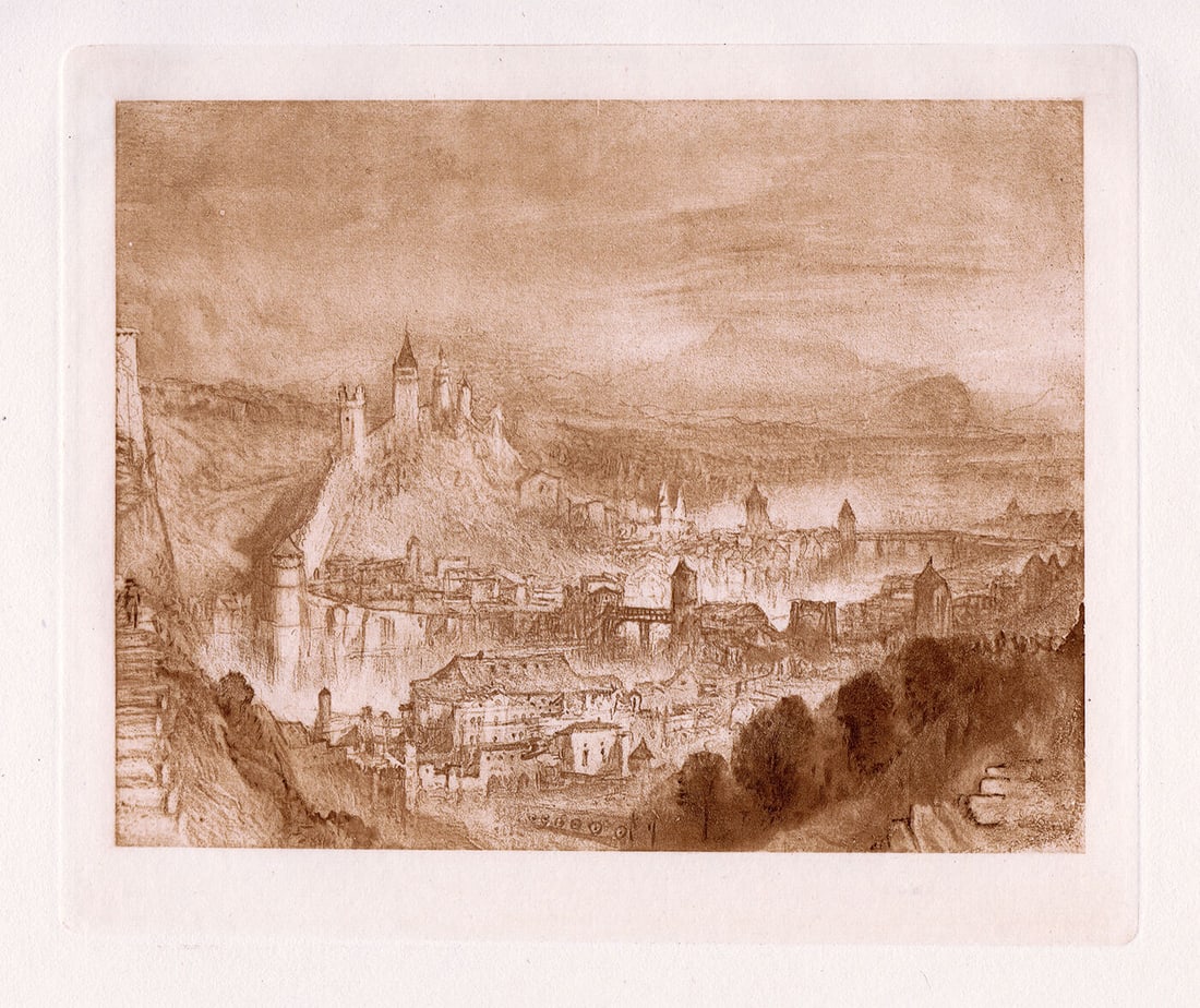 Joseph Mallord William Turner Lucerne 1885 engraving (1 of 2)