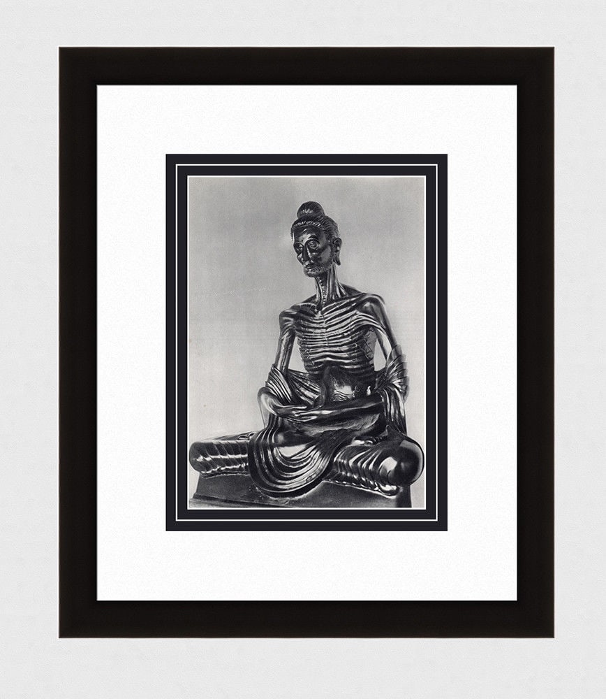 Hoyningen-Huene Fasting Buddha Statue of Enlightenment 1930's photogravure: Hoyningen-Huene ( Baron George Hoyningen-Huene) (1900 - 1968). Fasting Buddha Statue of Enlightenment. Antique Photogravure. 1937-1940. Excellent. Teriade. Draeger Freres. Image size 7 3/4 x 10 3/4 in
