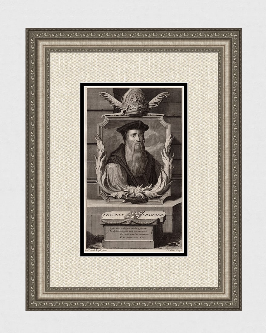 Adriaen van der Werff 1697 Engraving Thomas Cranmer Framed (1 of 4)