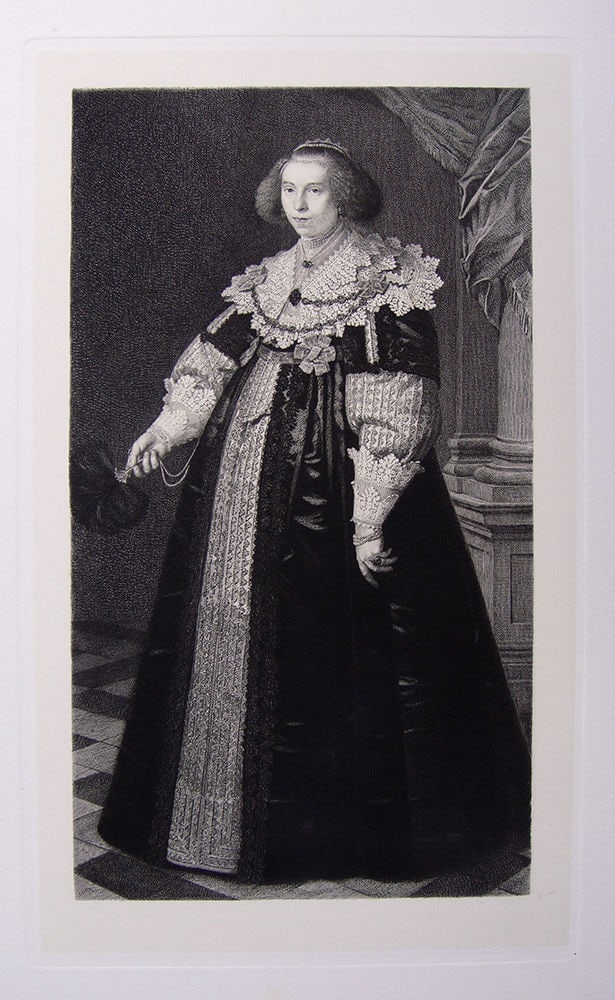 Nicolaes Eliazoon Pickenoy The Wife of Cornelius de Graef c. 1880 etching: Nicolaes Eliazoon Pickenoy. (1588-1656). The Wife of Cornelius de Graef. Antique etching on heavy wove paper after the 1636 oil painting by master engraver Gustav Eilers (19th century). c. 1880. Excel