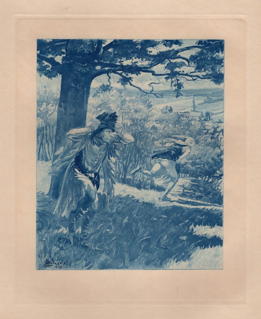 Limited EDMOND MALASSIS Engraving Pris avec votre Pantalon Baisse SIGNED FRAMED (1 of 2)