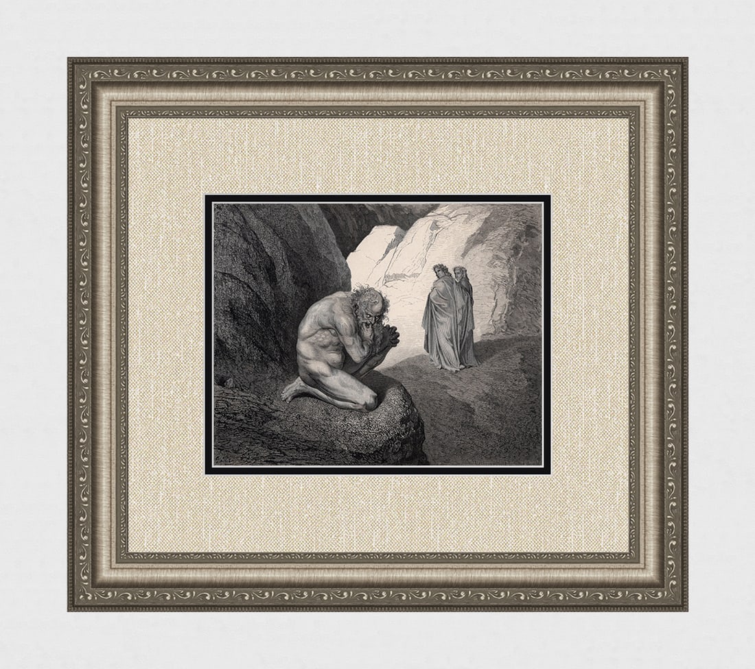 Gustave Dore Plutus (Dante's Divine Comedy Enferno) c. 1880 Wood Engraving (1 of 3)
