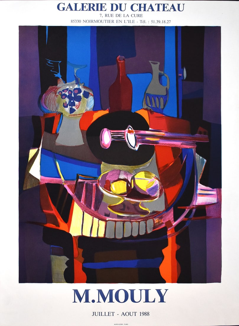 Marcel Mouly Lithograph Exhibition Poster 1988 (1 of 3)