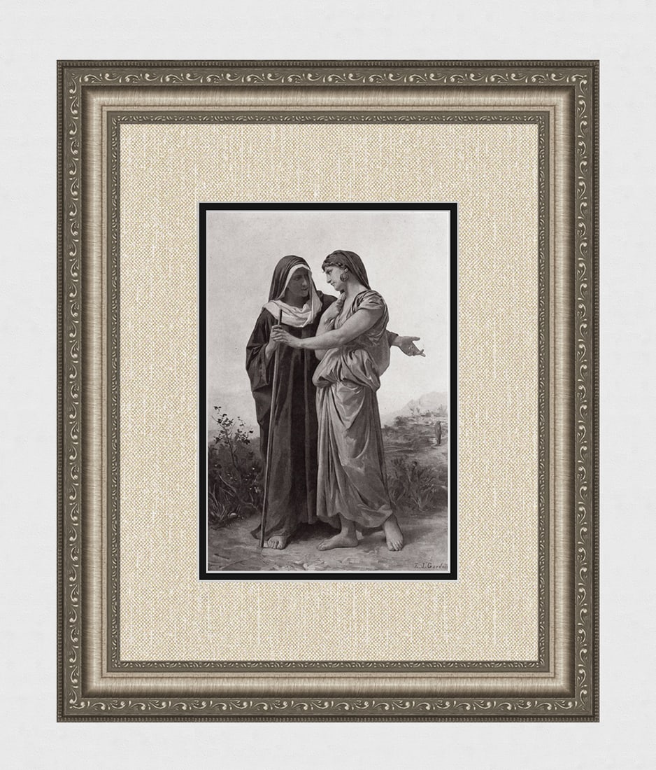Elizabeth Jane Gardner 1879 print Ruth and Naomi signed: Elizabeth Jane Gardner. (American, 1837-1922). Ruth and Naomi. Antique Heliogravure on wove paper after the original by a Master Engraver. 1879. Signed in the plate, lower right. Excellent. Image Size