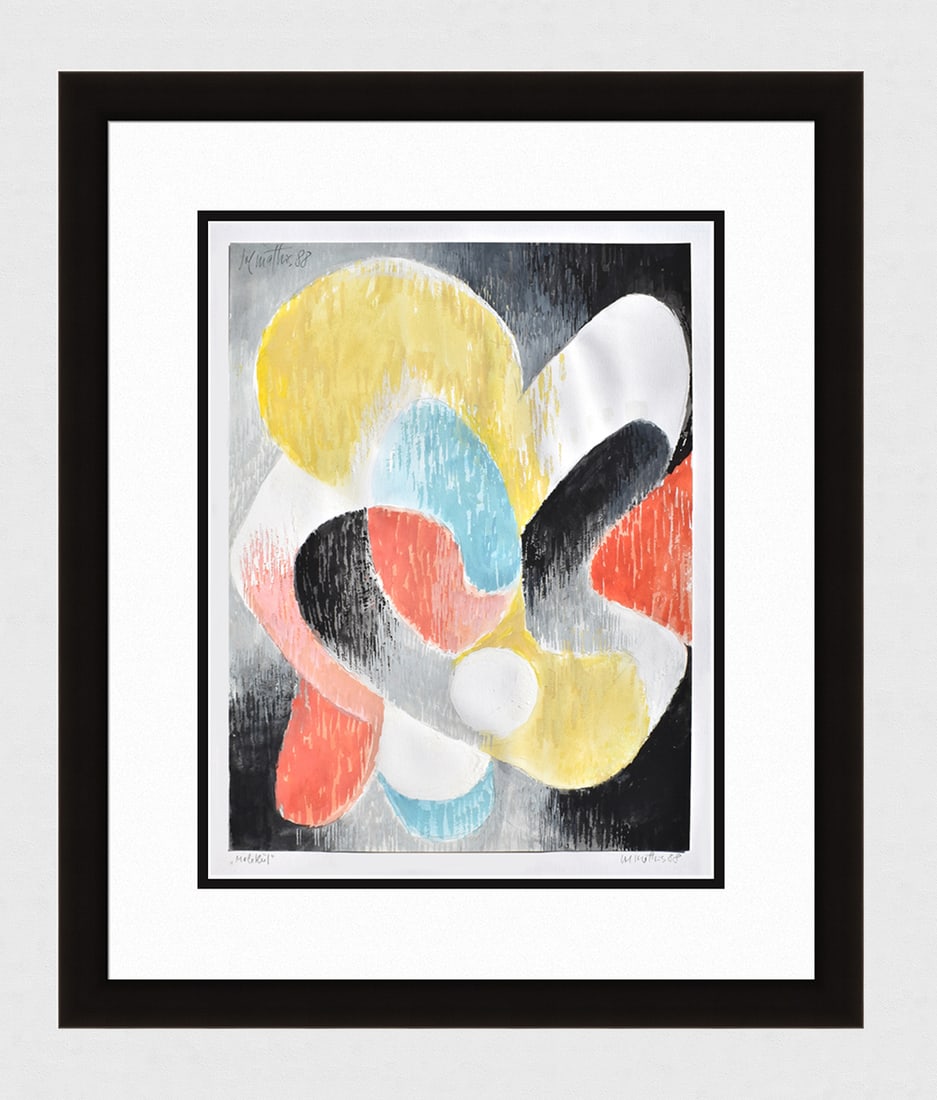 Mathis Original Gouache Molecule Framed Swiss (1 of 4)