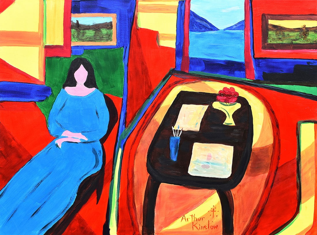 Arthur Kinslow Original Painting The Artist 30 x 40 Inches (1 of 3)