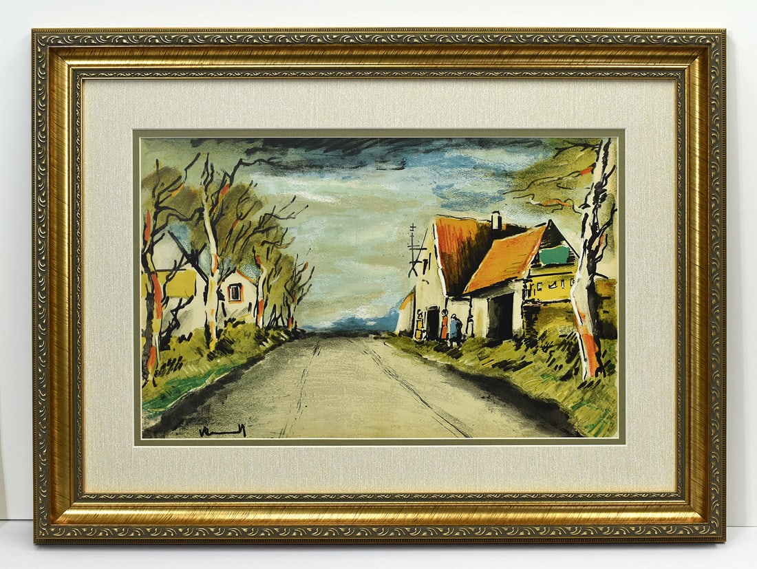 Maurice VLAMINCK LIMITED 1958 Color Lithograph "The Route" SIGNED (1 of 4)