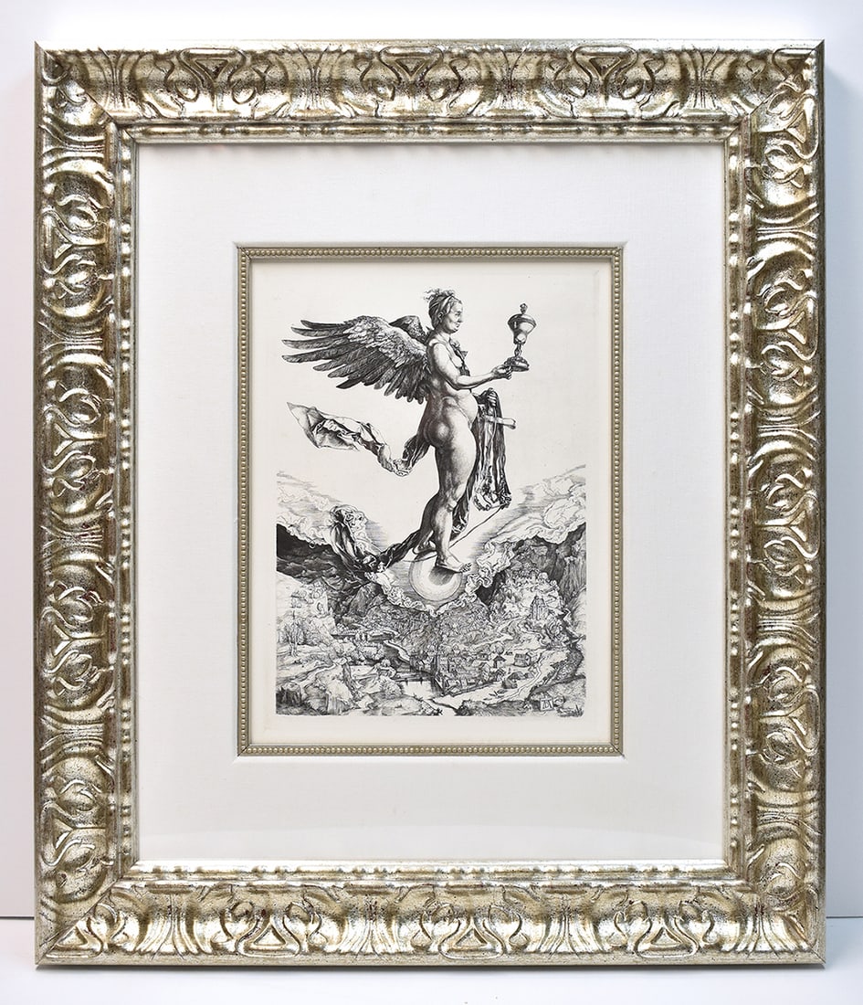 Albrecht Durer The Great Fortune engraving signed Framed Durand (1 of 6)
