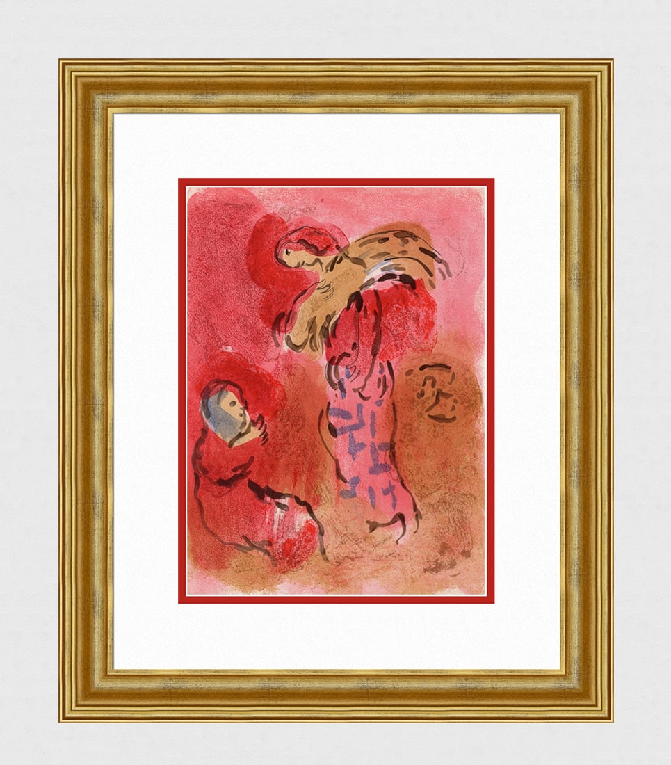 1960 Marc Chagall Lithograph Ruth Gleaning Framed (1 of 4)
