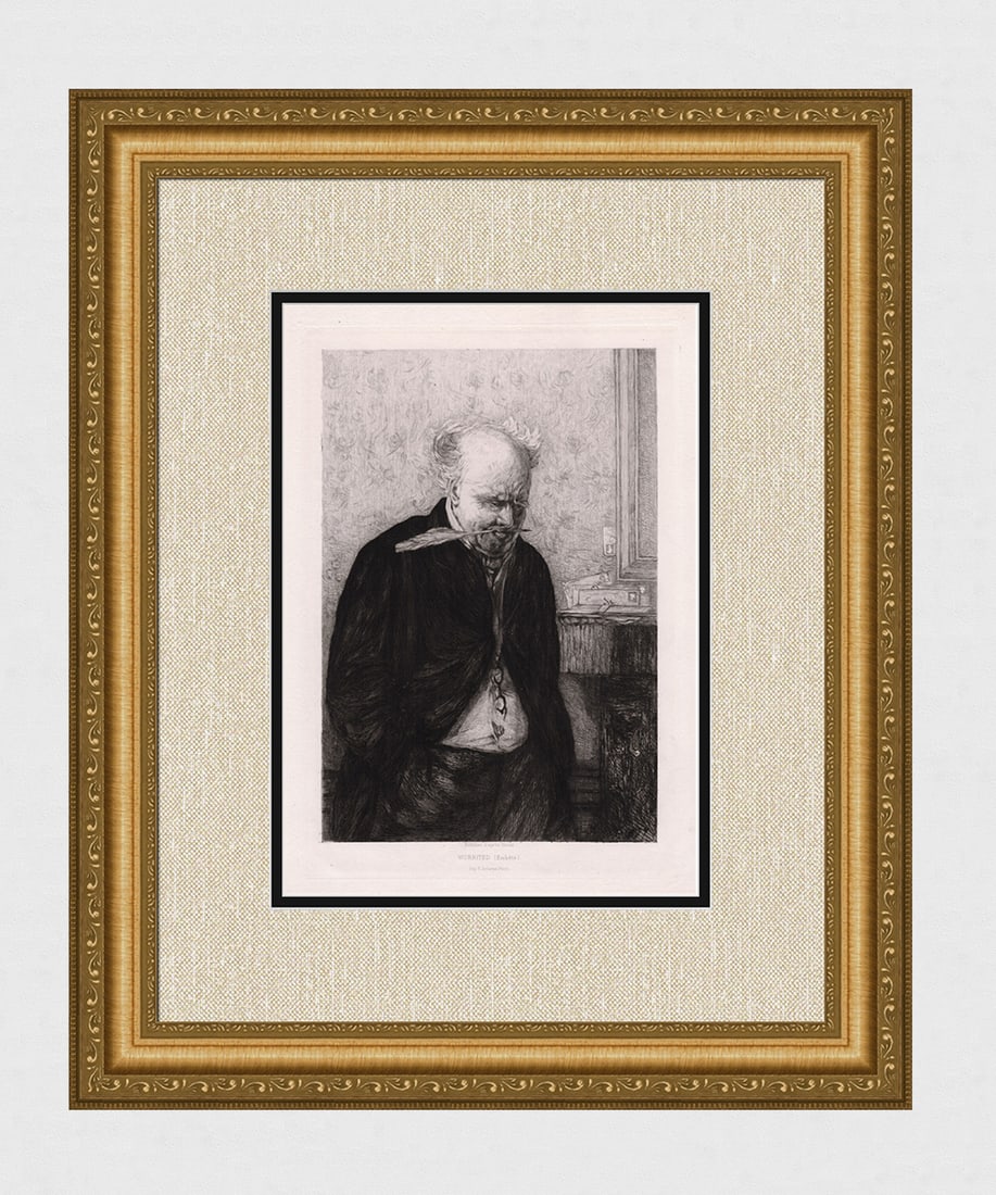 Erskine Nicol Worried 1879 etching (1 of 4)