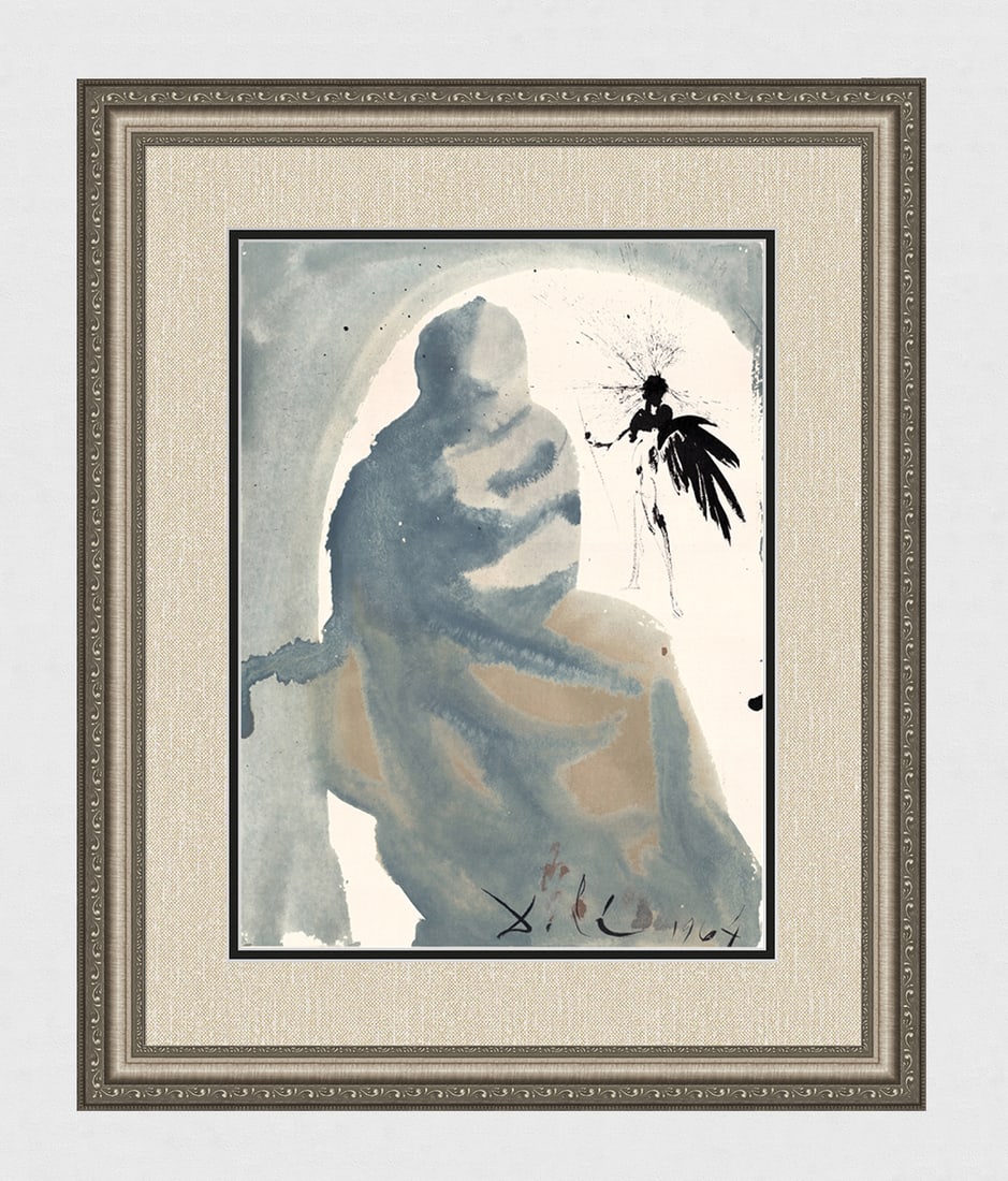 Dali Biblia Sacra Prohet's Injury Authentic Framed Lithograph 1967 (1 of 4)