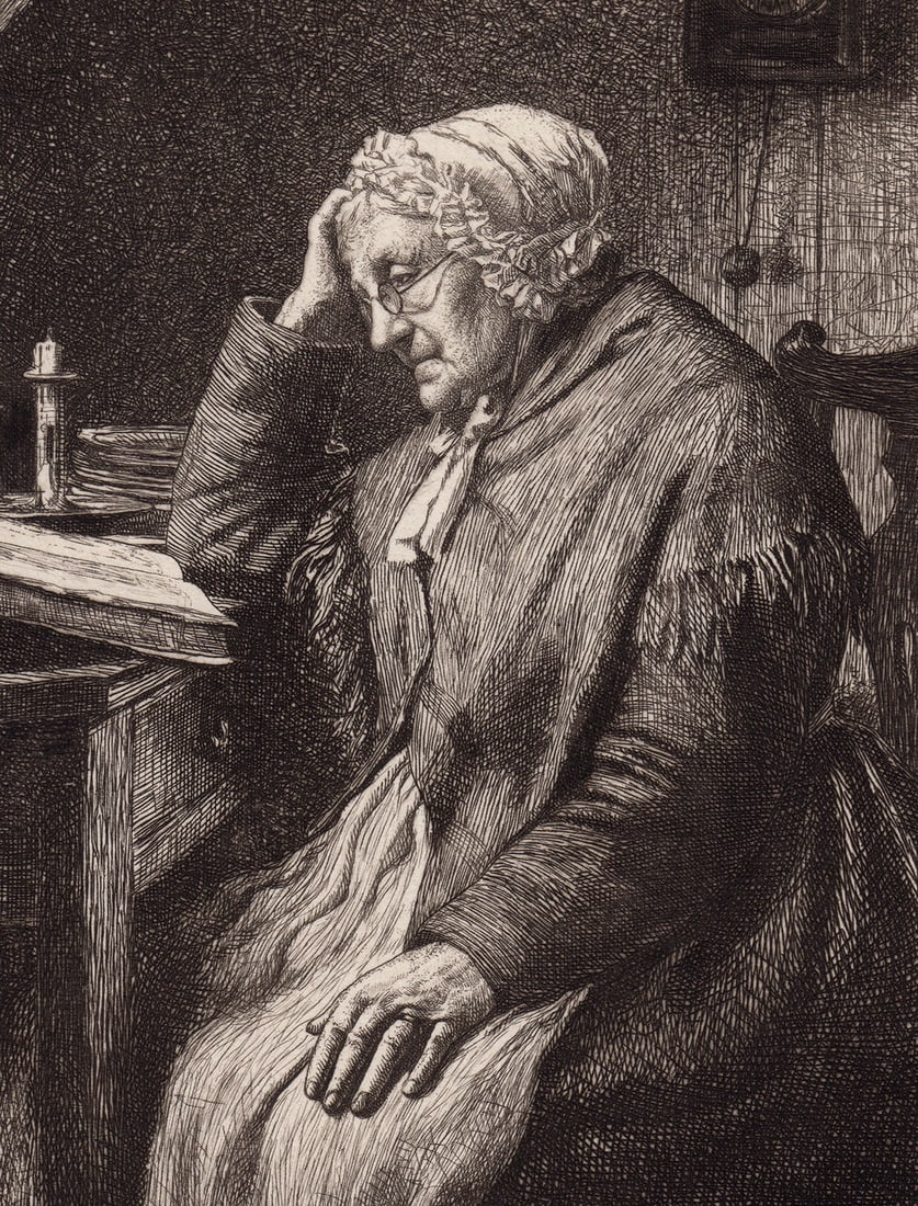 Norman Macbeth Fourscore Years 1886 etching - 2
