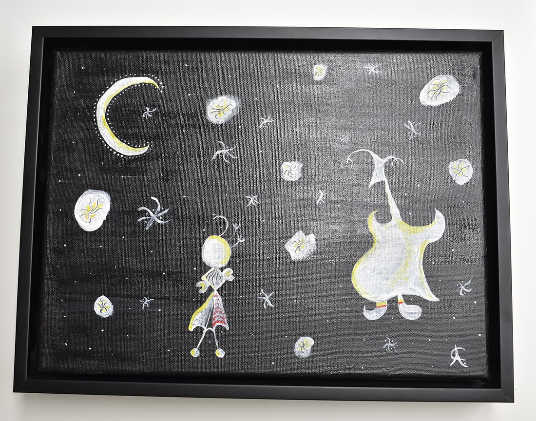 CONSTANTINE Original Abstract Painting "Lost in Space" (1 of 5)