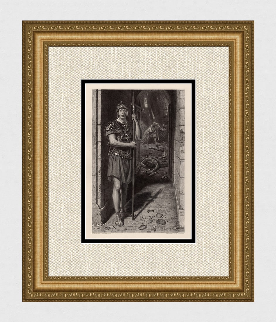 Sir Edward John Poynter Faithful Unto Death engraving signed (1 of 4)