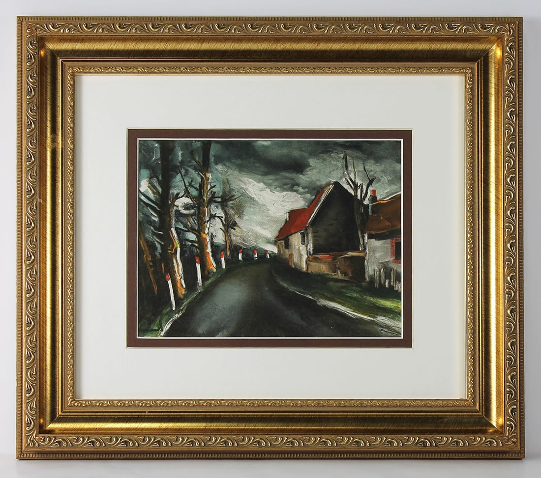 Maurice de Vlaminck La Route de Longny lithograph signed (1 of 2)