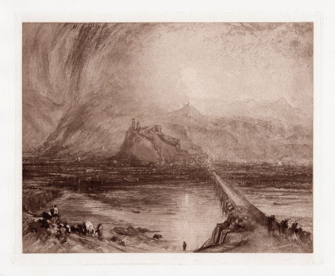 Joseph Mallord William Turner Bellinzona 1893 etching (1 of 5)