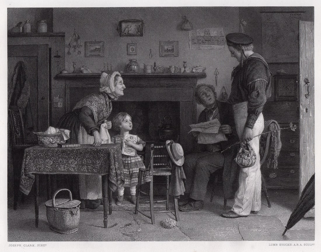 Joseph Clark Return of the Runaway 1869 engraving (1 of 2)