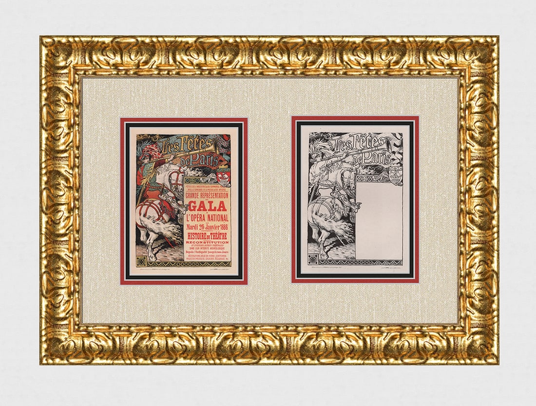 1896 Eugene Grasset Les Fetes de Paris one of 25 on Japon with proof (1 of 9)