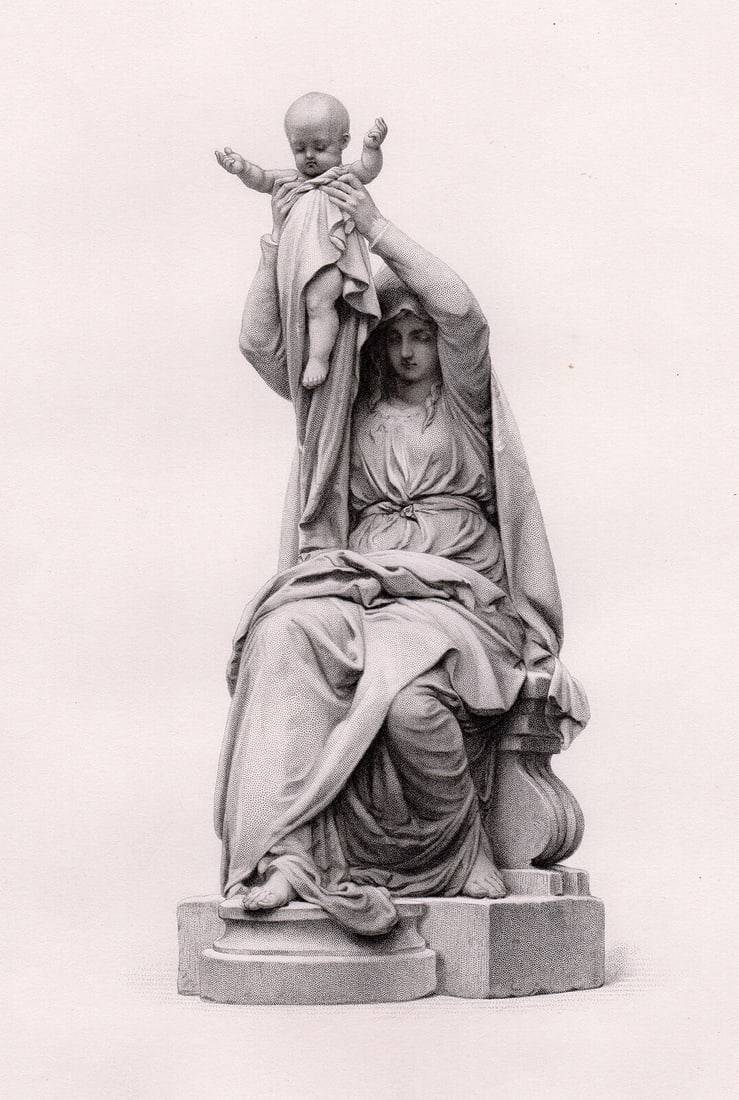 Albert Belleuse Virgin Mother 1869 engraving (1 of 1)