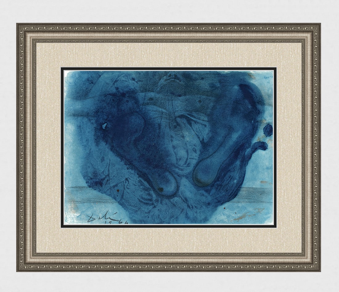 Salvador Dali Burial of Christ Original 1967 Framed Lithograph: Salvador Dali. "Ioseph autem mercatus sindonem, et depodens eum involvit sindone, et posuit eum in monumento (And he took it down and wrapped it in a linen cloth, and laid Him in a tomb cut into the