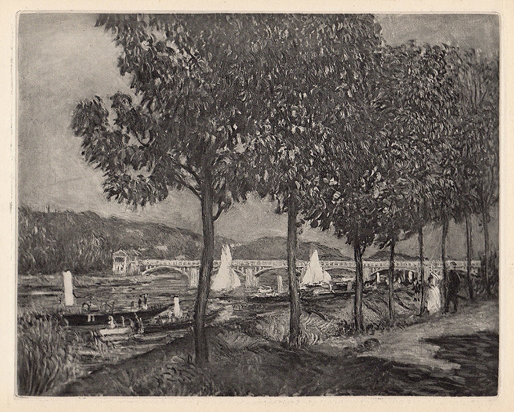 Pierre Auguste RENOIR 1919 Limited Engraving "Bridge at Argenteuil" FRAMED (1 of 2)