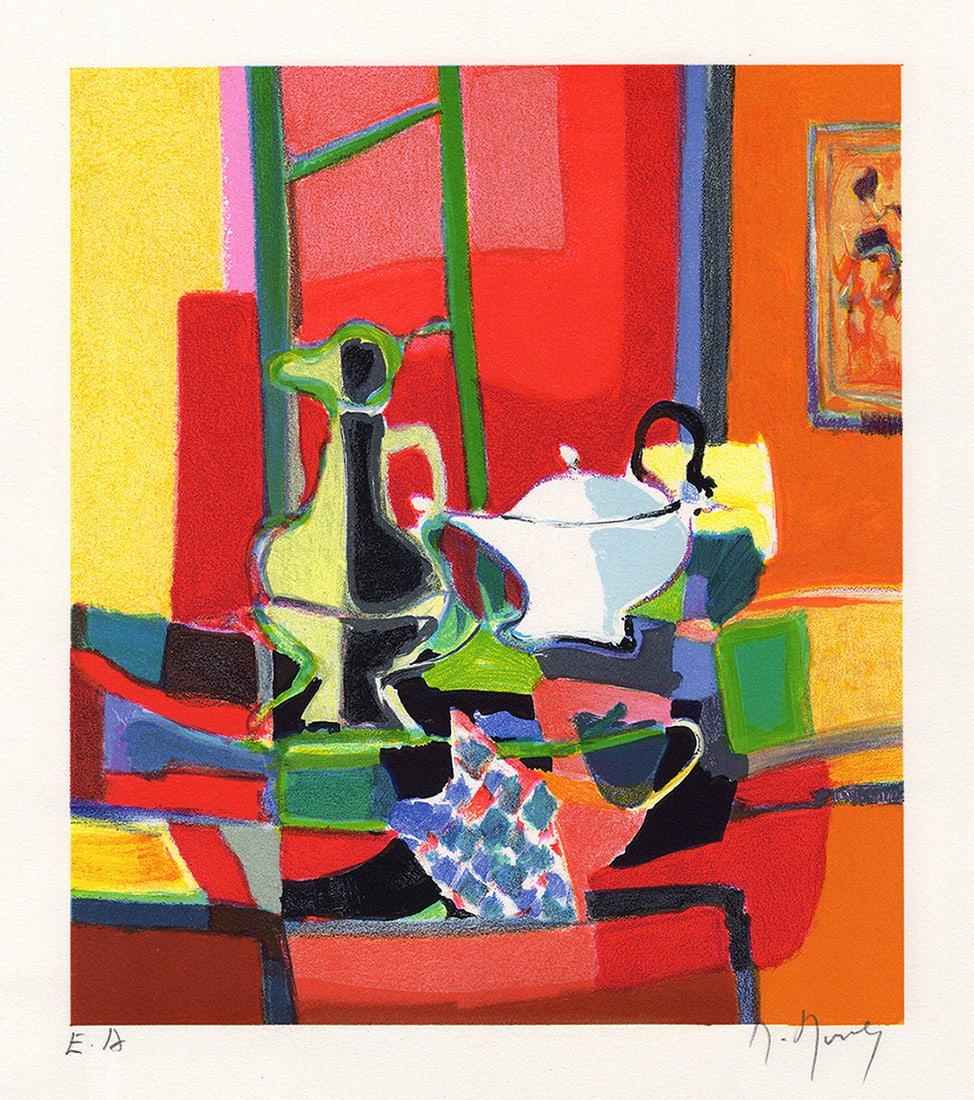 Marcel Mouly Hand signed Lithograph The Teapot Artist Proof (1 of 3)