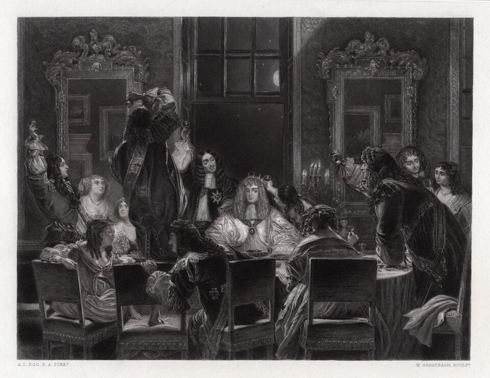 Augustus Leopold Egg 1800s Engraving Duke of Buckingham FRAMED SIGNED (1 of 3)
