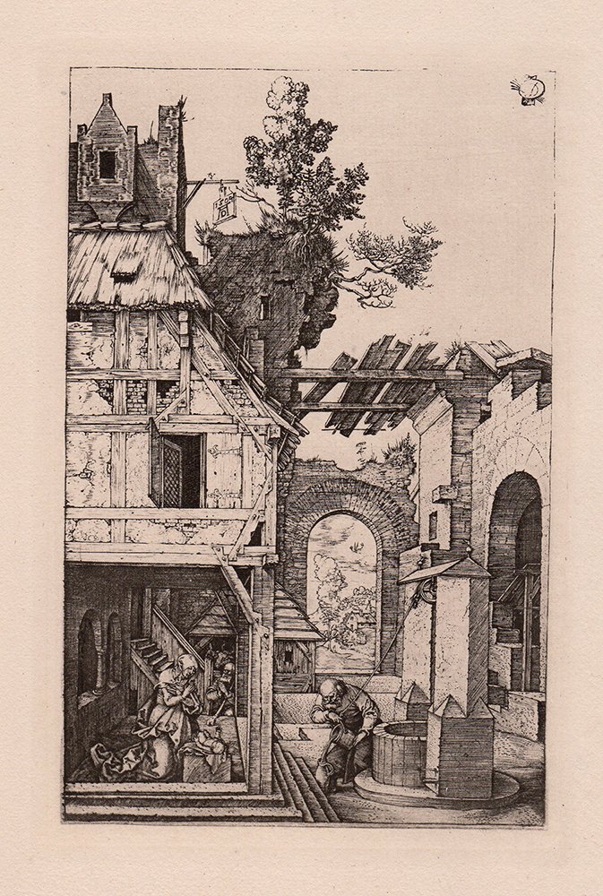 Albrecht Durer The Nativity engraving 1800's: Durer, Albrecht. "The Nativity" engraving on laid paper after the original by a master engraver. Original engraving was created 1504. This impression is well more than 120 years old. Published circa 1