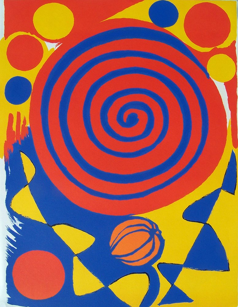 Alexander Calder original Color Lithograph: Calder, Alexander "Untitled" Color lithograph. 20 x 26 inches. Notes: Proof aside from signed edition of 150. Comes with a Certificate of Authenticity.
