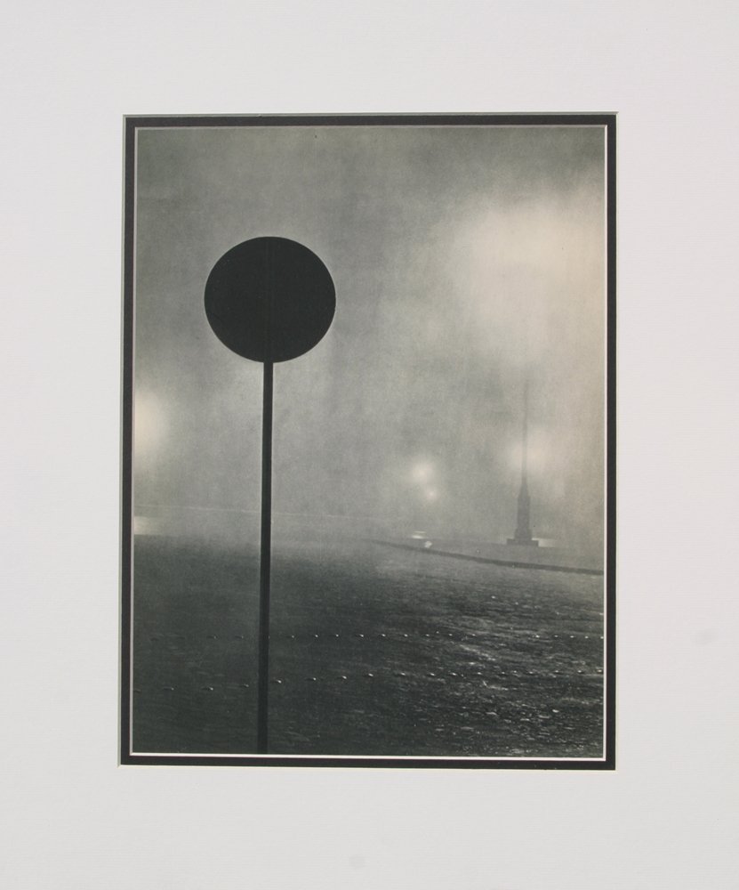 Brassai Photogravure 1930's Framed Fog: Brassai (1899-1984) "Fog" Heliogravure/Photogravure, 1937-1940. Double matted and framed in contemporary black frame. Framed dimensions 17 x 20 inches