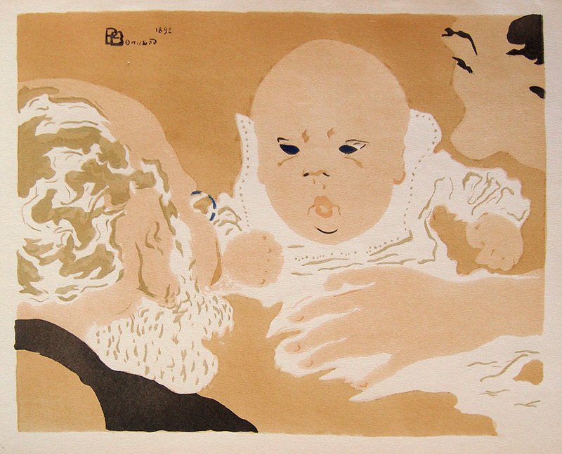 Pierre Bonnard 1923 Infant Lithograph: Bonnard, Pierre. "Infant" Lithograph published 1923. 9 x 11 inches. Comes with a Certificate of Authenticity.