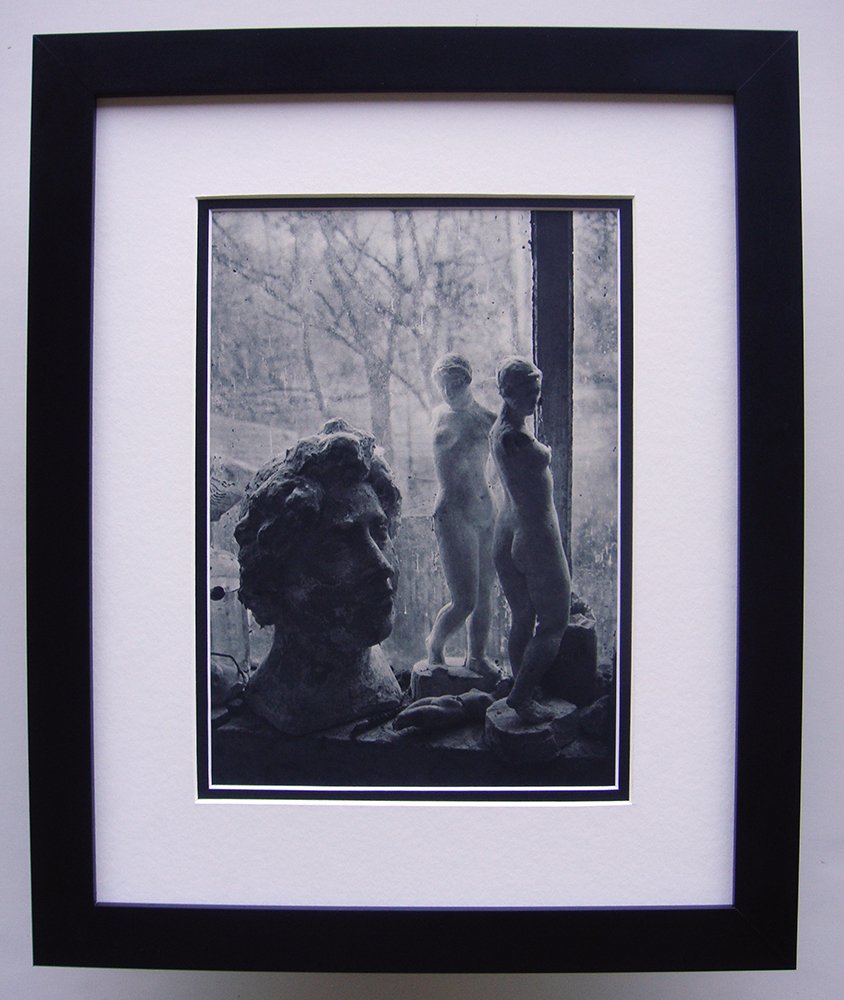 Brassai Aristide Studio photogravure: Brassai (1899-1984) "Aristide Maillol's studio" Photogravure, 1937-1940. Double matted and framed in contemporary black frame. Framed dimensions 17 x 21 inches. Comes with a Certificate of Authenticit