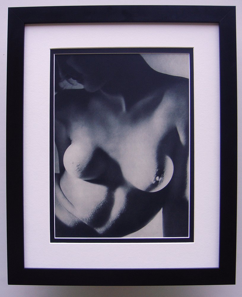 Erwin Blumenfeld Nude photogravure framed: Blumenfeld, Erwin (1897 â€“ 1969). "Nude" Photogravure, 1937-1940. Double matted and framed in contemporary black frame. Framed dimensions 17 x 21 inches. Comes with a Certificate of Authenticity