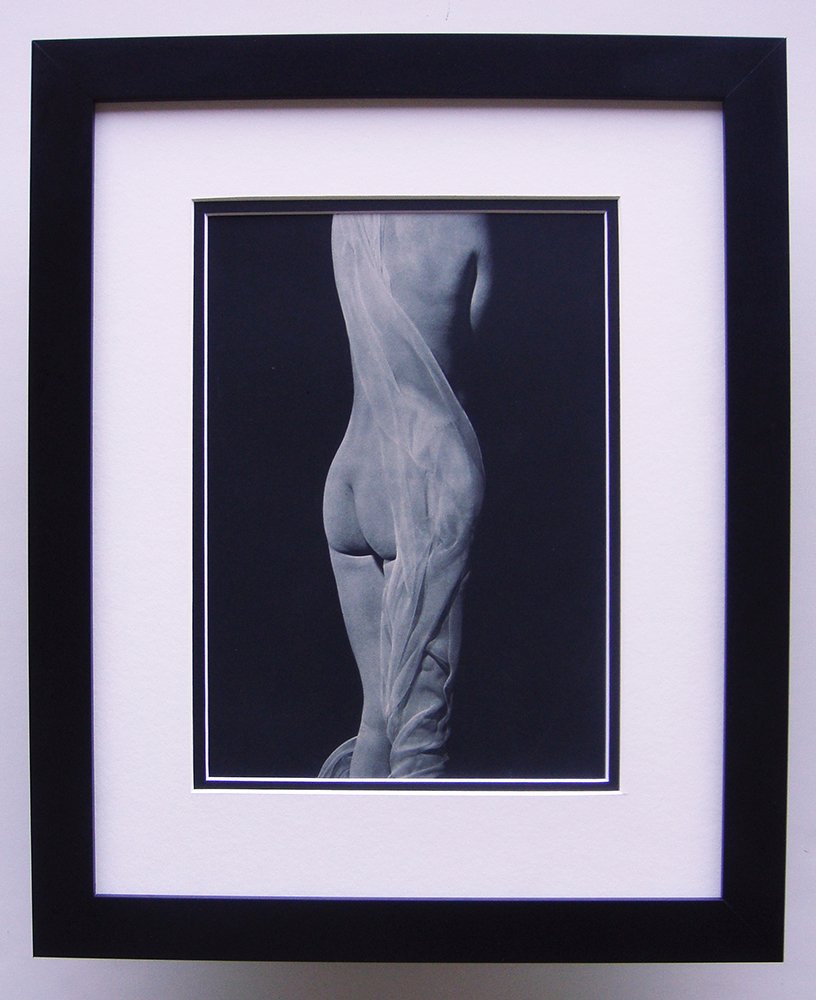 Erwin Blumenfeld photogravure framed: Blumenfeld, Erwin (1897 â€“ 1969). "Nude" Photogravure, 1937-1940. Double matted and framed in contemporary black frame. Framed dimensions 17 x 21 inches. Comes with a Certificate of Authenticity