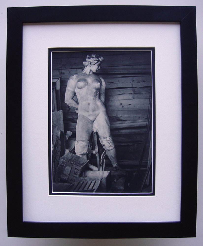 Brassai Aristide Maillol's Studio photogravure: Brassai (1899-1984) "Aristide Maillol's studio" Photogravure, 1937-1940. Double matted and framed in contemporary black frame. Framed dimensions 17 x 21 inches. Comes with a Certificate of Authenticit