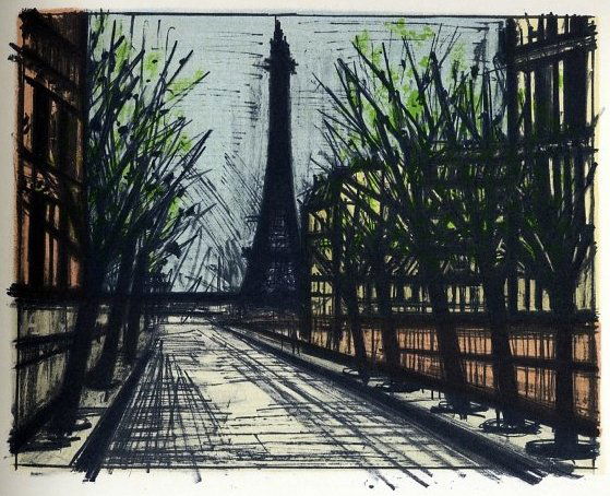 Bernard Buffet Color Lithograph framed: Buffet, Bernard color lithograph after the original, 1967. Lithography executed by legendary atelier Mourlot. Professionally matted and framed. Framed dimenions c. 18 x 22 inches.