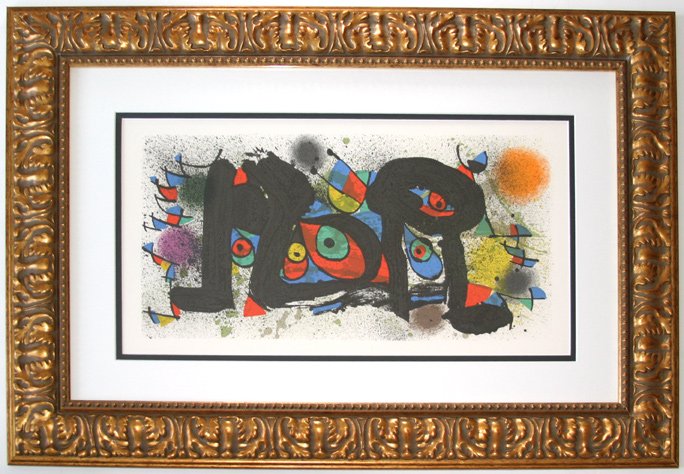 Joan Miro Sculptures Lithograph 1974: Miro, Joan "Sculptures." Color lithograph with wide margins. 1974. 22 x 30 inches. Notes: Mourlot 948. Comes with a Certificate of Authenticity.