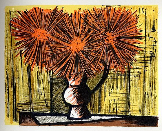 Bernard Buffet Color Lithograph framed: Buffet, Bernard color lithograph after the original, 1967. Lithography executed by legendary atelier Mourlot. Professionally matted and framed. Framed dimenions c. 18 x 22 inches.